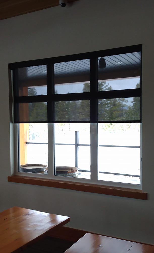 black blinds from Crowsnest Blinds